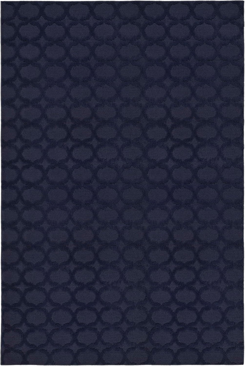 12 Ft. X 15 Ft. Navy Blue Garland Rug Sparta Non Slip Polypropylene Area Rug- Ideal for Living Rooms & Hallways, Stylish & Durable for High-Traffic Areas