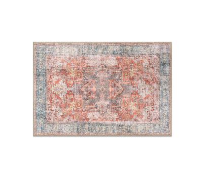 10' x 14' Vintage Inspired Distressed Machine Washable Area Rug