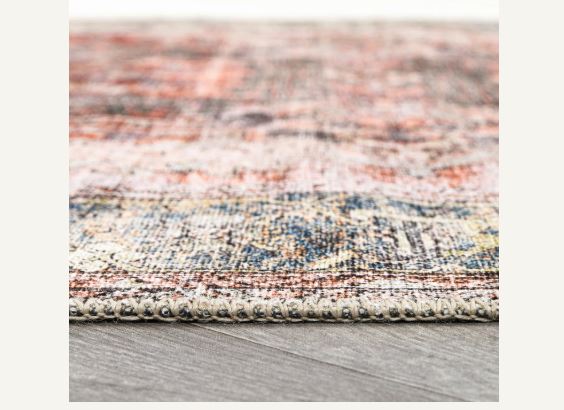 10' x 14' Vintage Inspired Distressed Machine Washable Area Rug