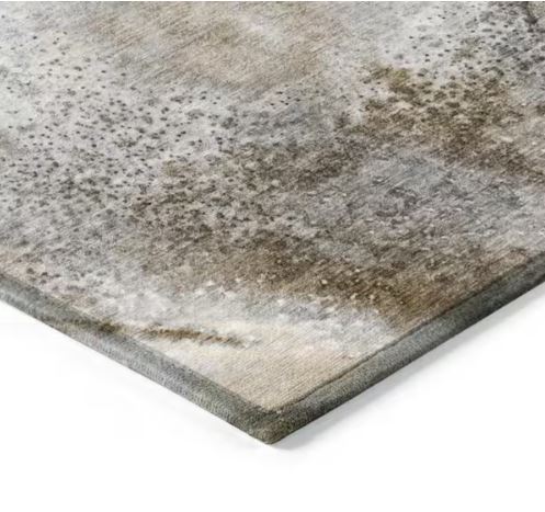 8 ft. x 10 ft. Beige Abstract Indoor / Outdoor Area Rug