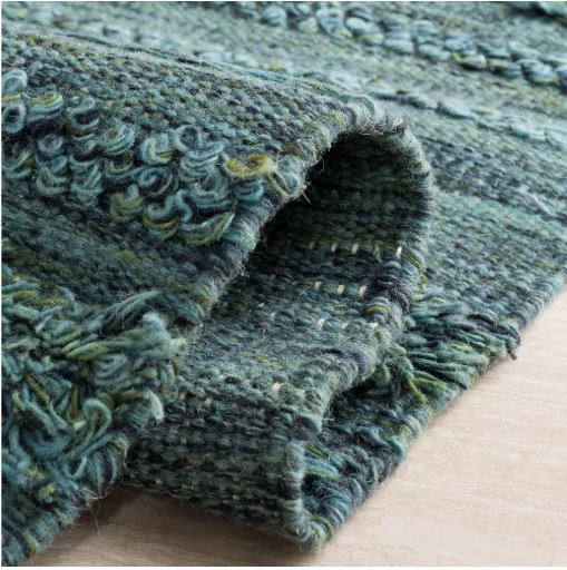 9'x12' Color Dark Green/Black Handmade Hand Woven Indoor Area Rug By Safavieh