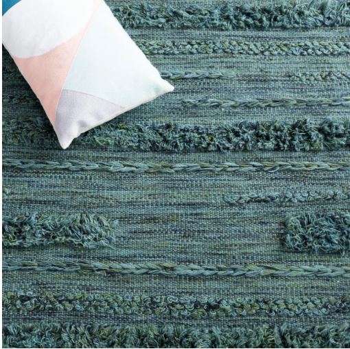 9'x12' Color Dark Green/Black Handmade Hand Woven Indoor Area Rug By Safavieh