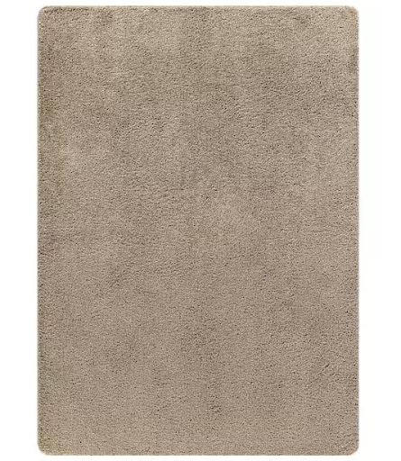 6 ft. x 9 ft. Beige Silky Solid Plus Thick Pile Non Slip Easy Clean Non Shedding Modern Indoor Area Rug