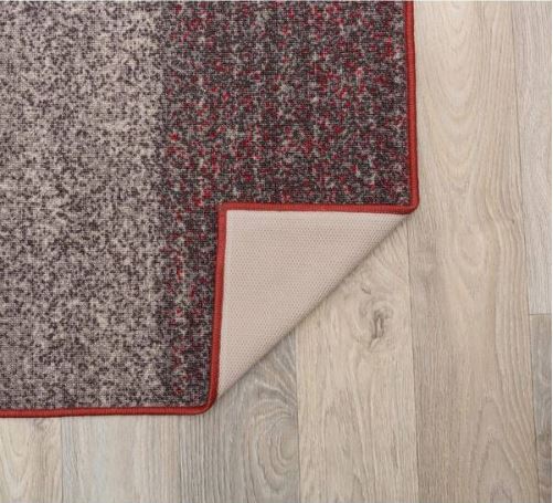 7 ft. 10 in. x 10 ft.  Geometric Boxes Design Non-Slip (Non-Skid) Red Indoor Area Rug