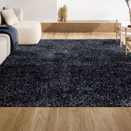 8 ft. x 10 ft. Mercer Shag Plush Denim Blue Area Rug