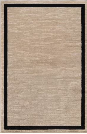 8 ft. x 10 ft. Aura Beige Washable Modern Bordered Indoor Area Rug