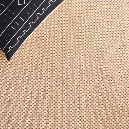 6'x6' Square Natural Fiber Trinidad Skid Resistant Power Loomed Indoor Area Rug - Maize/Brown - - Safavieh