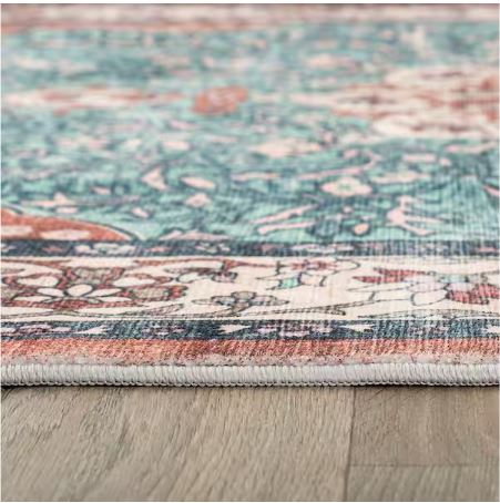 8 ft. x 10 ft. Traditional Oriental Medallion Washable Non Slip Multi Area Rug