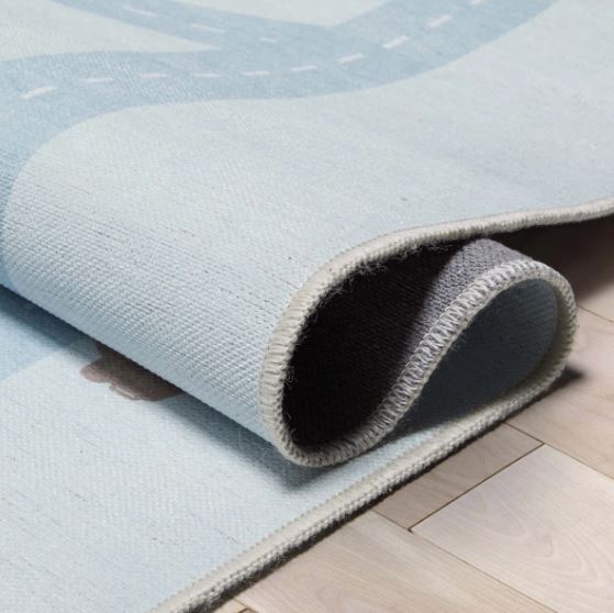 5' x 7' Modern Playful Roads Light Gray Rug