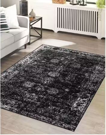 Sofia Casino Black 4' 0 x 6' 0 Area Rug