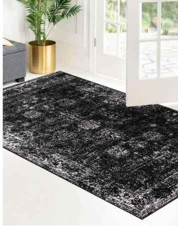 Sofia Casino Black 4' 0 x 6' 0 Area Rug
