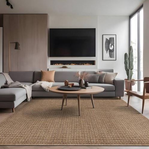 Royal Natural 4 ft. x 6 ft. Solid Indoor Area Rug