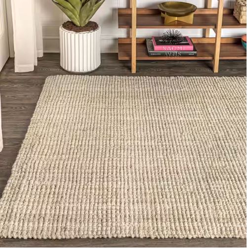 Hiro Hand Woven Chunky Jute Ivory 5 ft. x 8 ft. Area Rug