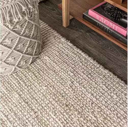 Hiro Hand Woven Chunky Jute Ivory 5 ft. x 8 ft. Area Rug