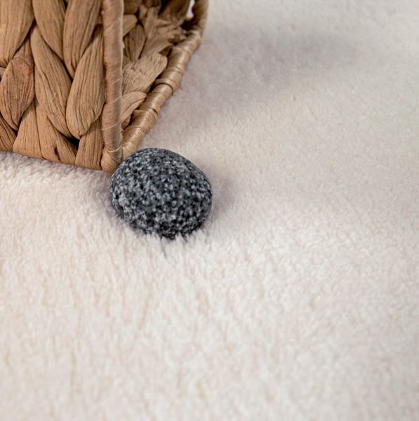 Round 6'7" Color:&nbsp;Cream Soft Area Rug Cozy Low-Pile Rug Anti-Slip Solid Color Washable