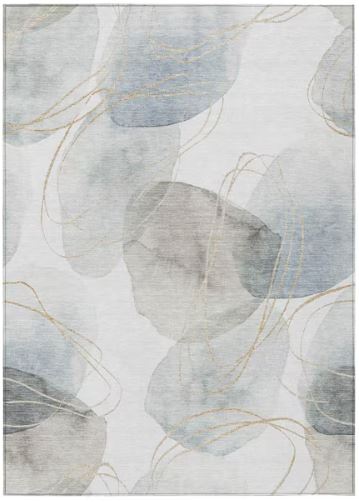 5 ft. x 7 ft. 6 in. Ivory Machine Washable Indoor/Outdoor Geometric Area Rug