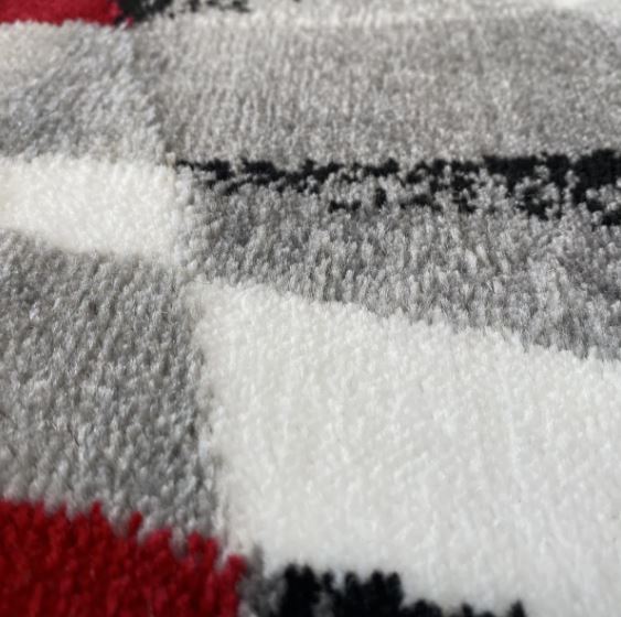 5" x'7" Color: Gray/Red Cherine Abstract Indoor Rug