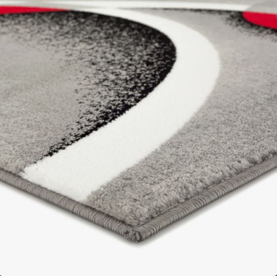 5" x'7" Color: Gray/Red Cherine Abstract Indoor Rug