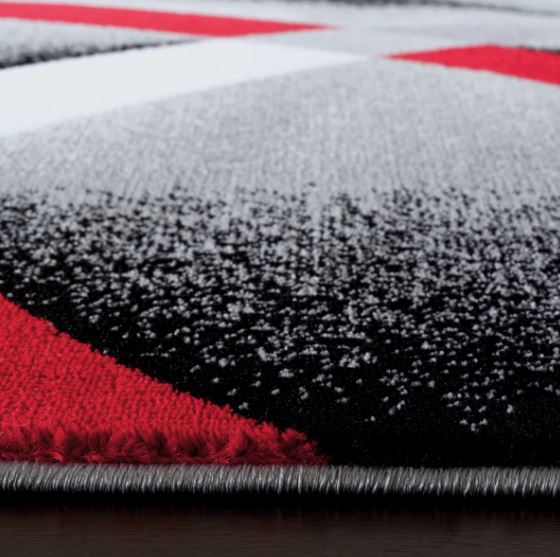 5" x'7" Color: Gray/Red Cherine Abstract Indoor Rug