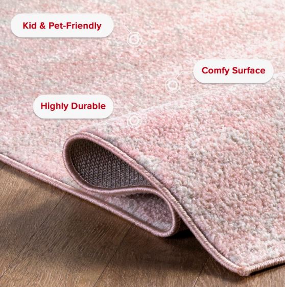 5' x 7'5" Merillat Moroccan Performance Pink Rug
