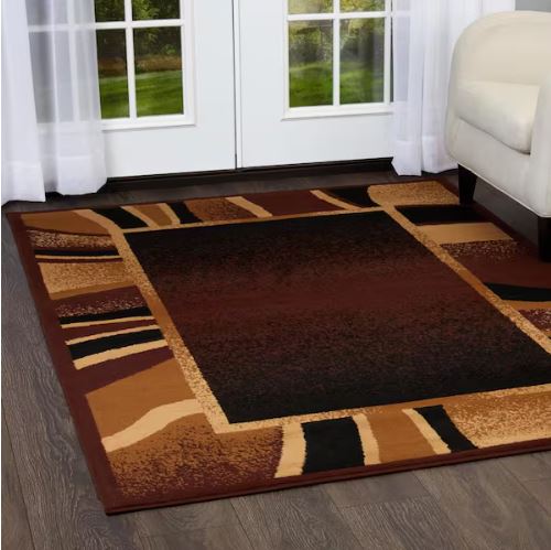 5 ft x 7 ft. Premium Rizzy Brown/Beige Modern Area Rug