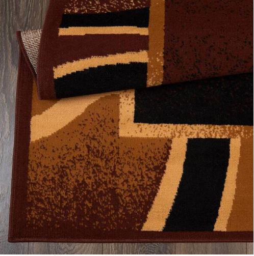 5 ft x 7 ft. Premium Rizzy Brown/Beige Modern Area Rug