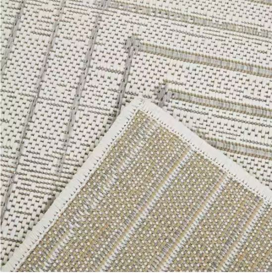 7 ft. x 9 ft. Avondale Cream Striped Indoor/Outdoor Area Rug