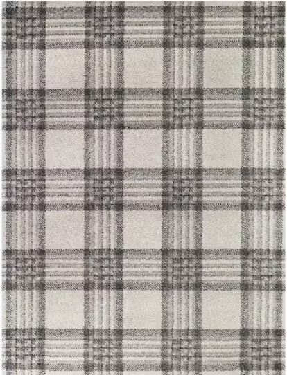 8 ft. x 10 ft. Monte Grey Plaid Area Rug