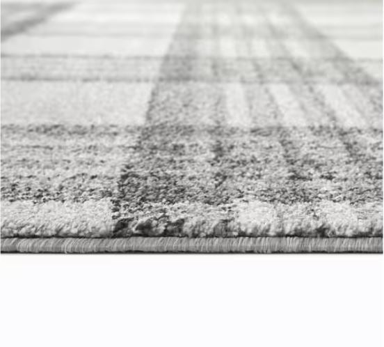 8 ft. x 10 ft. Monte Grey Plaid Area Rug