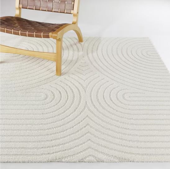 Caserio Cream 9 ft. x 12 ft. Abstract Area Rug