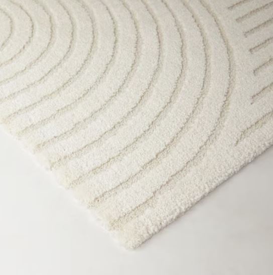 Caserio Cream 9 ft. x 12 ft. Abstract Area Rug