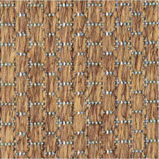 6 ft. x 9 ft. Indoor/Outdoor Ivory/Blue Medallion Layering Area Rug