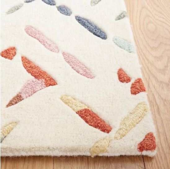 5 ft. x 8 ft. Metro Ivory/Blue Geometric Maze Area Rug