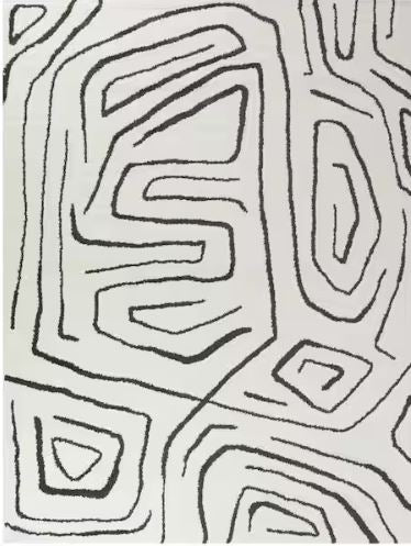 7 ft. 10 in. x 10 ft. Pollock Cream Abstract Area Rug