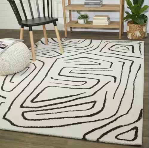 7 ft. 10 in. x 10 ft. Pollock Cream Abstract Area Rug