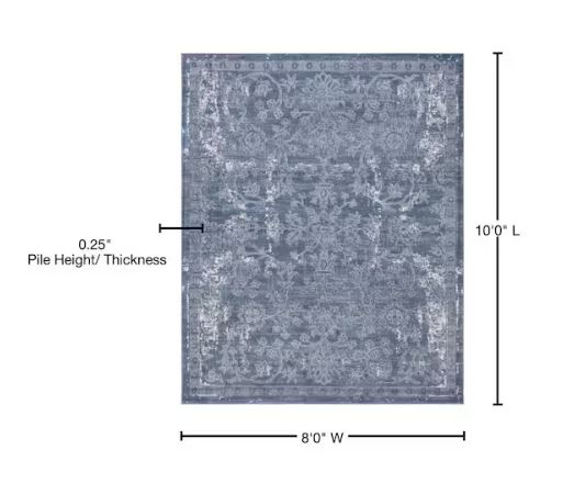 8 ft. x 10 ft. Portland Albany Blue Area Rug