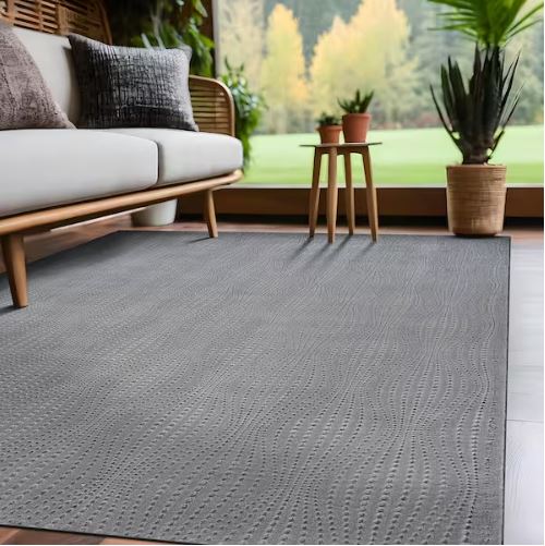 8 ft. x 10 ft. Serenity Gray Solid Modern Non Skid Soft Indoor Area Rug