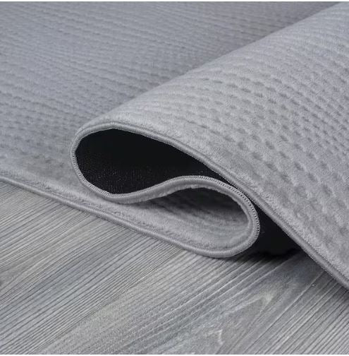 8 ft. x 10 ft. Serenity Gray Solid Modern Non Skid Soft Indoor Area Rug