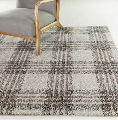 8 ft. x 10 ft. Monte Brown Plaid Area Rug