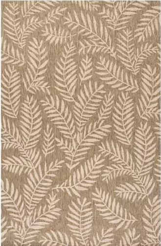 8 ft. x 10 ft. Nevis Palm Frond Brown/Beige Indoor/Outdoor Area Rug