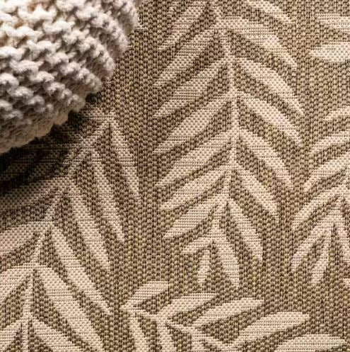 8 ft. x 10 ft. Nevis Palm Frond Brown/Beige Indoor/Outdoor Area Rug