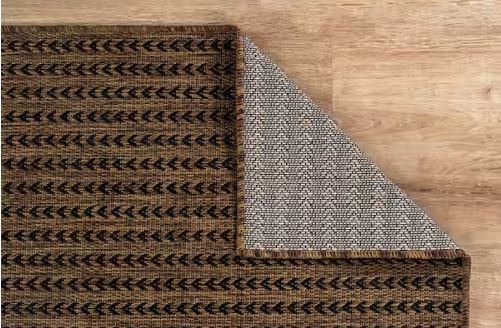 5 ft. x 7 ft. Arrow Gold Chevron Striped Washable Indoor Outdoor Area Rug