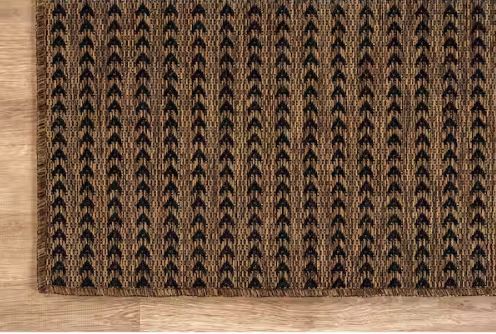 5 ft. x 7 ft. Arrow Gold Chevron Striped Washable Indoor Outdoor Area Rug