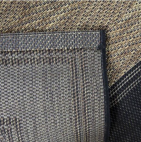 4 x 6 Black/Brown Border Indoor/Outdoor Area Rug