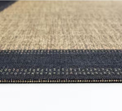4 x 6 Black/Brown Border Indoor/Outdoor Area Rug