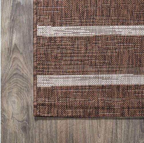 5 ft. x 8 ft. Colonia Berber Stripe Brown/Beige Indoor/Outdoor Area Rug