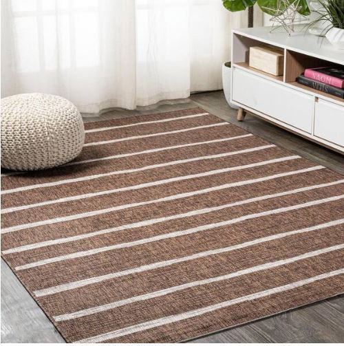 5 ft. x 8 ft. Colonia Berber Stripe Brown/Beige Indoor/Outdoor Area Rug