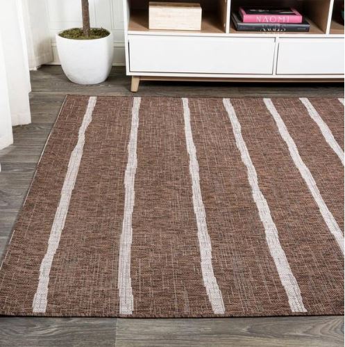 5 ft. x 8 ft. Colonia Berber Stripe Brown/Beige Indoor/Outdoor Area Rug