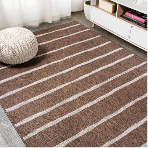 5 ft. x 8 ft. Colonia Berber Stripe Brown/Beige Indoor/Outdoor Area Rug