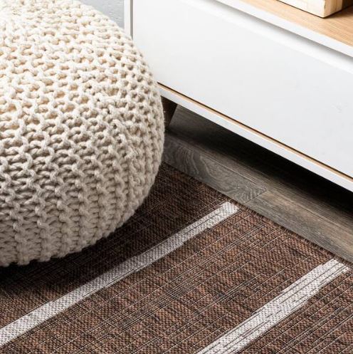 5 ft. x 8 ft. Colonia Berber Stripe Brown/Beige Indoor/Outdoor Area Rug
